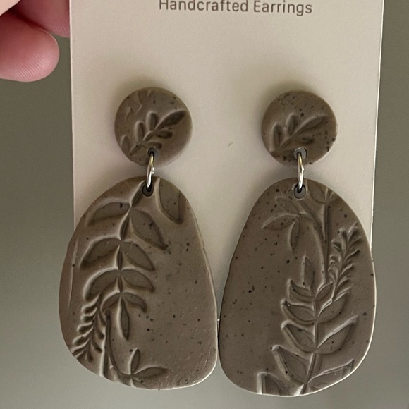 Large Handmade Clay Earrings - Picture 12 of 13
